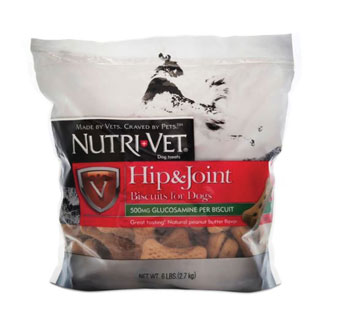 NUTRI-VET HIP AND JOINT BISCUIT 18% PROTEIN 6.5% FAT PEANUT BUTTER 4 LB