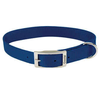 00901 SINGLE-PLY DOG COLLAR NYLON 18 IN X 1 IN BLUE