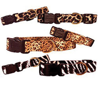 554 ADJUSTABLE WILD QUICK-FIT DOG COLLAR 10 - 14 IN X 3/4 IN CHEETAH