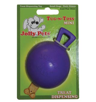 JOLLY PETS® MINI TUG-N-TOSS JOLLY BALL 3 IN PURPLE