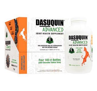 DASUQUIN® ADVANCED WITH MSM CHEWABLE TABLETS LARGE DOGS 140 CT X 4 BOTTLES