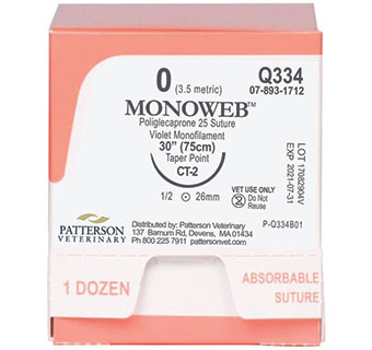 PIVETAL® MONOWEB™ SUTURES Q334 30 IN (CT2)