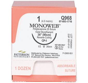 PIVETAL® MONOWEB™ SUTURES Q968 36 IN (CP1)