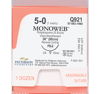 PIVETAL® MONOWEB™ SUTURES Q921 36 IN (FS-2) 12/PKG