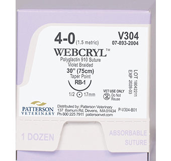 PIVETAL® WEBCRYL™ SUTURES V304 30 IN (RB-1)