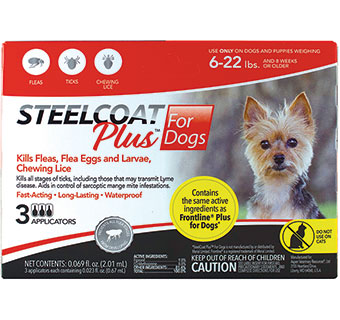 FIRST COMPANION® STEELCOAT® PLUS FOR DOGS 6 - 22 LB 3 DOSE