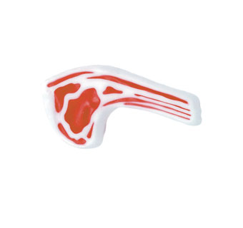 RASCALS® PORK CHOP DOG TOY 4 IN VINYL