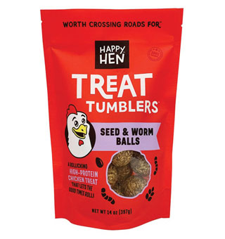 HAPPY HEN™ TREAT TUMBLERS™ SEED & WORM BALLS 14 OZ