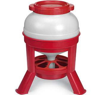 POULTRY FEEDER WITH PLASTIC DOME 35 LB