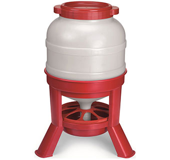 POULTRY FEEDER WITH PLASTIC DOME 45 LB