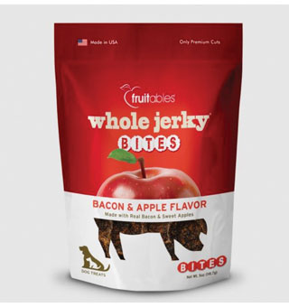 FRUITABLES® WHOLE JERKY® TREAT 35% PROTEIN 10% FAT APPLE/BACON 5 OZ