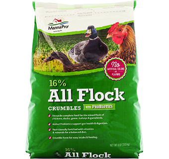 MANNA PRO® ALL FLOCK CRUMBLES WITH PROBIOTICS 8 LB 1/PKG