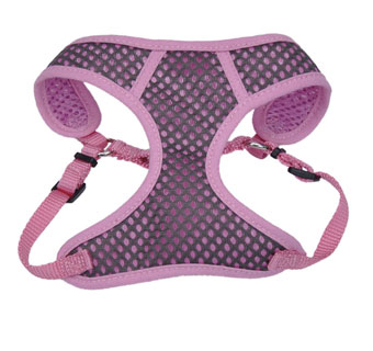 COMFORT SOFT® 06385 ADJ SPORT WRAP HARNESS NYLON 2XS 3/8 IN GRAY WITH PINK