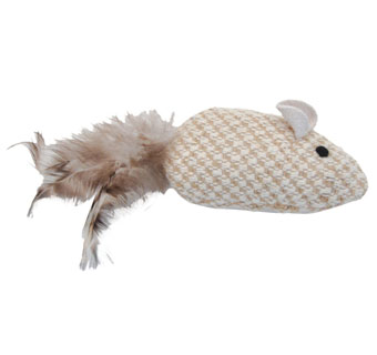 TURBO® CORRUGATED NATURAL CAT TOY MOUSE 3-3/4 IN