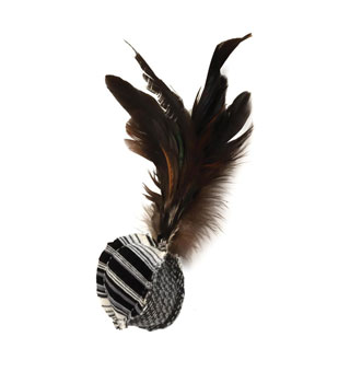 TURBO® RANDOM FUN CAT TOY FEATHER BALL 5 IN