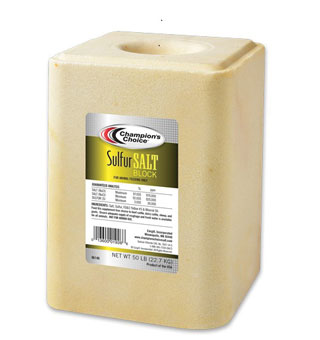 CHAMPION'S CHOICE® SULFUR SALT BLOCK 92-97.9% 50 LB