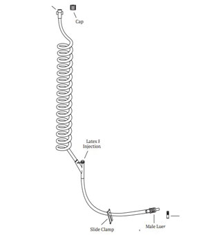 IV EXTENSION COILED TUBING SET 88 IN L