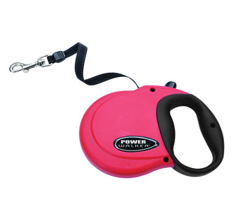 POWER WALKER® 08702 RETRACTABLE DOG LEASH PLASTIC XS 12 FT RED