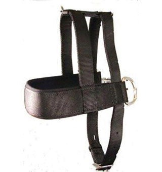 754 PULLING HARNESS WITH NEOPRENE CHEST STRAP NYLON BLACK 1 IN X 26 - 34 IN