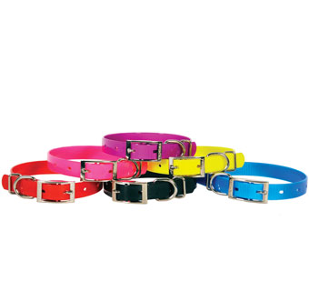 810 WATERPROOF DOG COLLAR NEON PLASTIC 12 IN X 3/4 IN BLACK