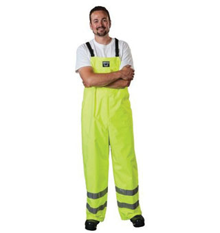HVBO HIGH-VISIBILITY WATERPROOF BIB OVERALL YELLOW XL