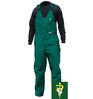 100Z VETERINARY BIB OVERALL TWILL UNLINED SPRUCE GREEN REGULAR SZ 34