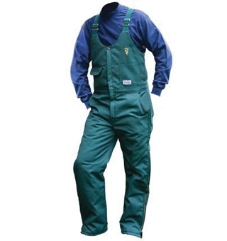 INSULATED VETERINARY BIB OVERALL TWILL MENS SPRUCE GREEN TALL SZ 48