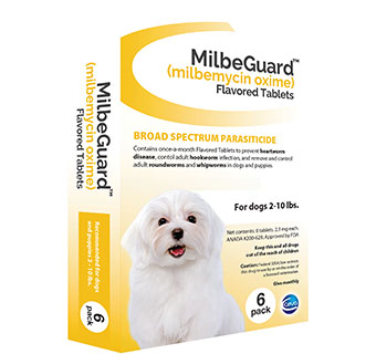  MILBEGUARD™ TABLETS SML 2.3 MG 2-10 LBS (DOG) 6/PKG (RX)