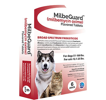 MILBEGUARD™ TABLETS XL 23 MG 51-100 LBS (DOG) 12.1-25 LBS (CAT) 6/PKG (RX)