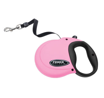 POWER WALKER® 08702 RETRACTABLE DOG LEASH PLASTIC XS 12 FT PINK