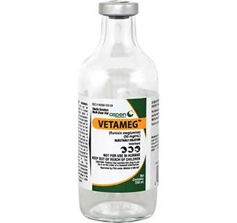 VETAMEG™ (FLUNIXIN MEGLUMINE) INJECTION 250 ML (BM) 1/PKG (RX)