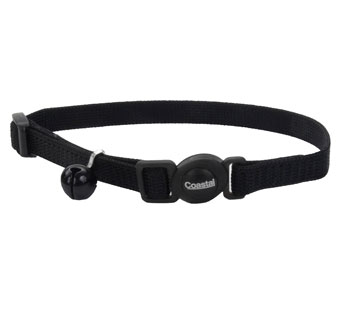 SAFE CAT® 07001 ADJUSTABLE COLLAR WITH BRK BKL NYLON 3/8 IN BLACK