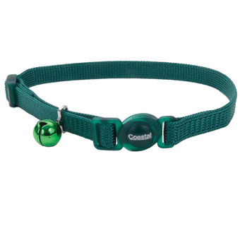 SAFE CAT® 07001 ADJUSTABLE COLLAR WITH BRK BKL NYLON 3/8 IN HUNTER GREEN