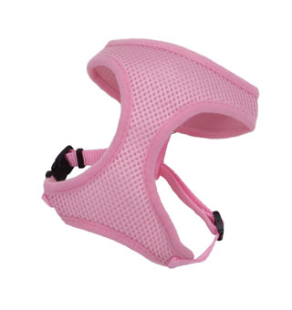 COMFORT SOFT® 06413 ADJUSTABLE DOG HARNESS NYLON WRAP XS 5/8 IN BRIGHT PINK