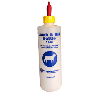 LAMB BOTTLE 16 OZ WITH PRITCHARD® FLUTTER VALVE TEAT 1/PKG