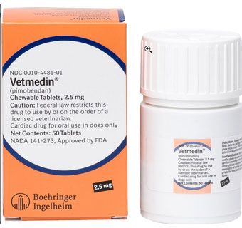VETMEDIN® PIMOBENDAN CHEWABLE TABLETS 2.5 MG 50/BOTTLE (AGENCY) (RX)