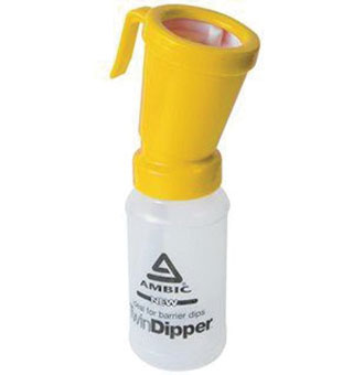 AMBIC® NON-RETURN TWIN-TUBE TEAT DIP CUP YELLOW