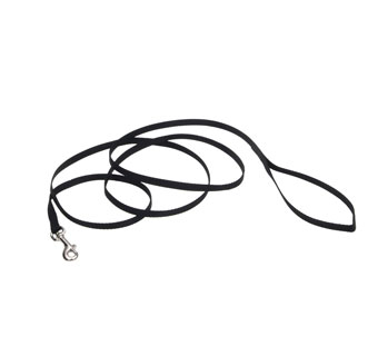 00306 SINGLE-PLY TRAINING DOG LEASH NYLON 3/8 IN X 6 FT BLACK