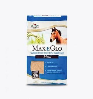 MAX-E GLO® STABILIZED RICE BRAN HORSE SUPPLEMENT 13% PROTEIN 40 LB