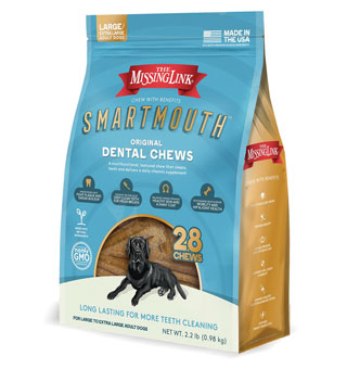 THE MISSING LINK® SMARTMOUTH™ DOG DENTAL CHEW L/XL 28/PKG