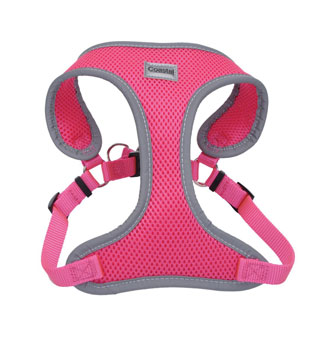 COMFORT SOFT® 06487 ADJ REFLECTIVE WRAP DOG HARNESS S 5/8 IN NEON PINK