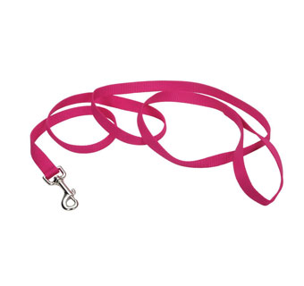 00906 SINGLE-PLY TRAINING DOG LEASH NYLON 1 IN X 6 FT PINK FLAMINGO