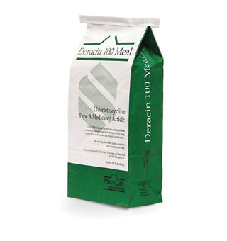 DERACIN® 100 MEAL TYPE A MEDICATED FEED ADDITIVE MEAL 100 G 50 LB