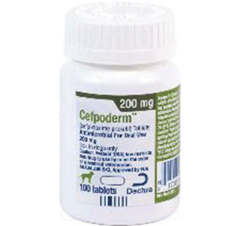 CEFPODERM® (CEFPODOXIME PROXETIL TABLETS) 200 MG 100/BOTTLE (RX)