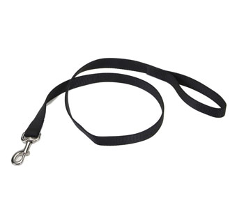 00906 SINGLE-PLY TRAINING DOG LEASH NYLON 1 IN X 6 FT BLACK