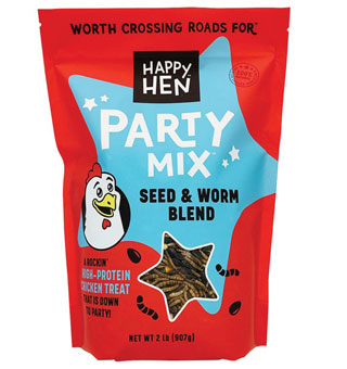 HAPPY HEN™ PARTY MIX™ SEED & MEALWORM BLEND 2 LB