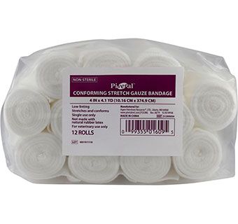 PIVETAL® CONFORMING STRETCH GAUZE BANDAGE 4 IN X 4.1 YD 1-PLY 12/PKG