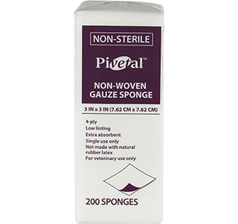 PIVETAL® NON-WOVEN GAUZE SPONGE 3 IN X 3 IN 4-PLY 200/PKG