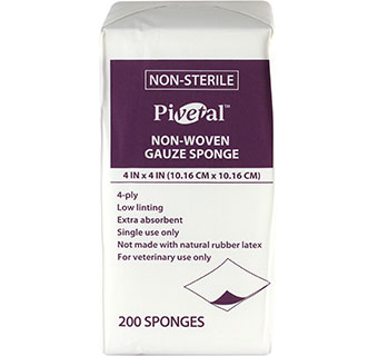 PIVETAL® NON-WOVEN GAUZE SPONGE 4 IN X 4 IN 4-PLY 200/PKG