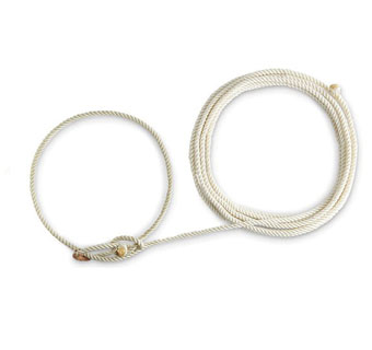 NYLON 3-STRAND LEATHER BURNER LARIAT 7/16 IN X 30 FT